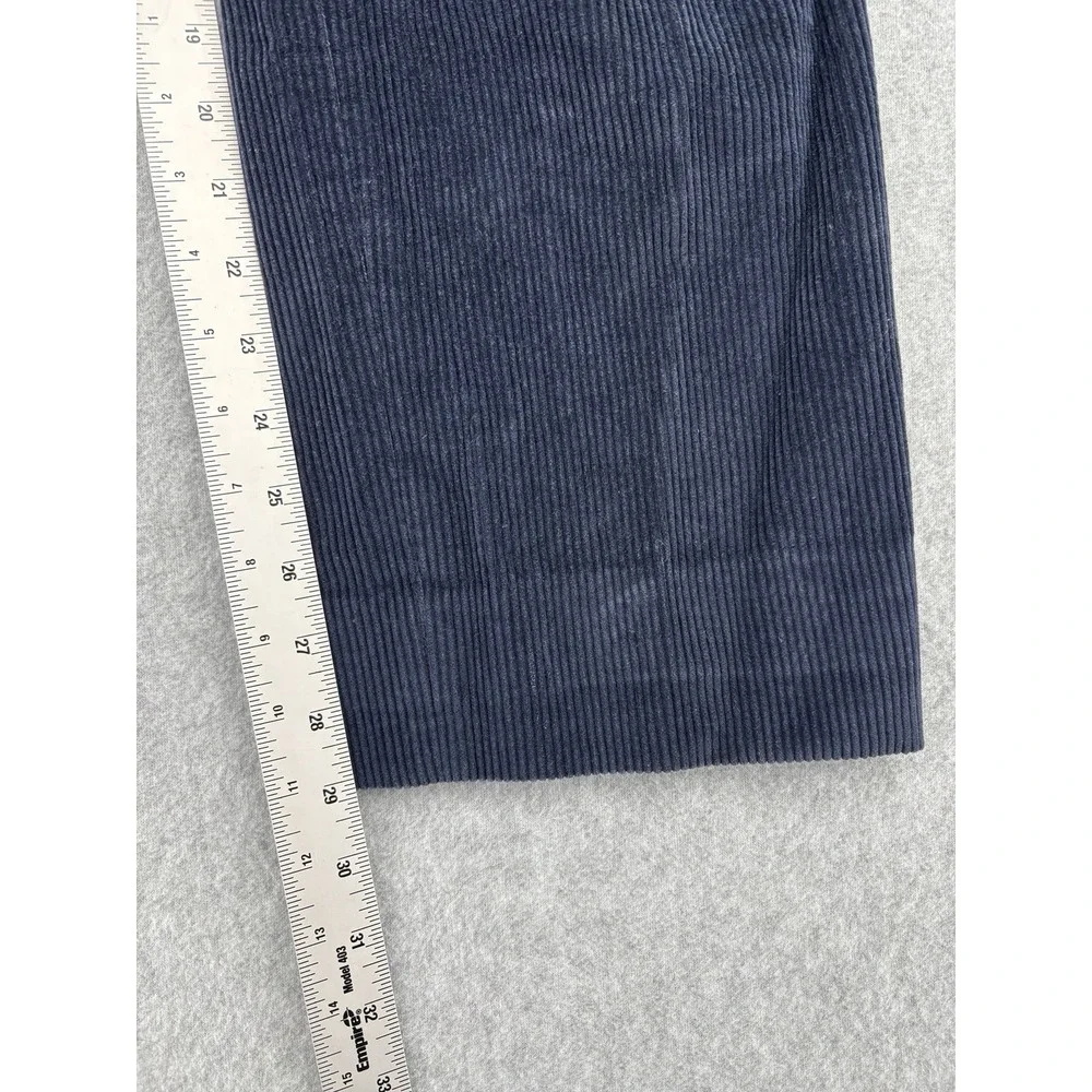 Vintage Eddie Bauer Corduroy Pants Made USA Navy Pleated 26x29